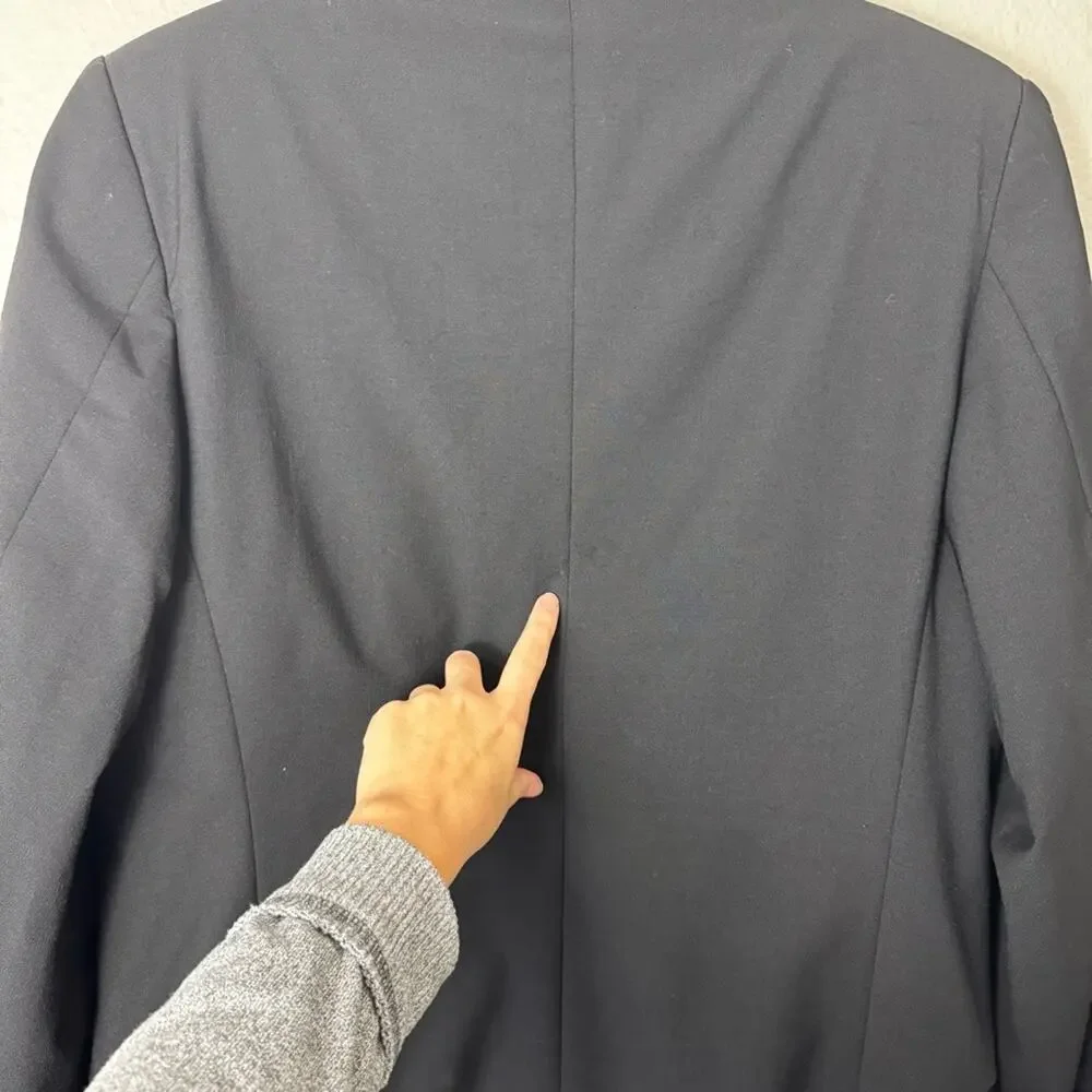Jhane Barnes Black Satin Trim Blazer Men's Size 44 Long Tall